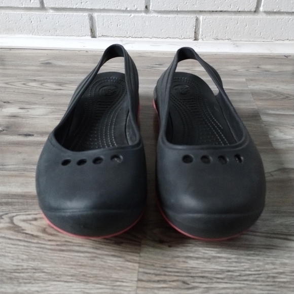 Crocs Tone Skyler Slingback Clog Black Pink Women's size 11 - Picture 2 of 5